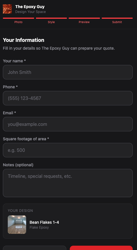 EpoxyPros CRM Quote Builder